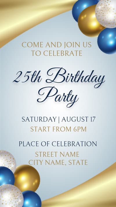 25th-birthday-invitation