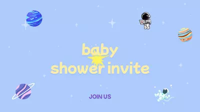 Baby Shower Invitacion Espacio