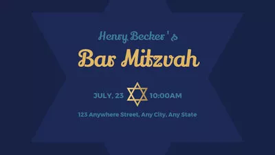 Bar Mitzvah Convite