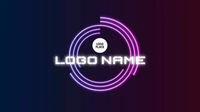 Black and Neon Rotating Logo