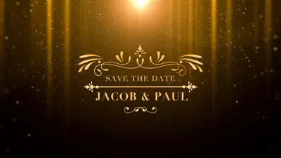 Black Gold Luxury Wedding Invitation