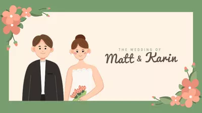 Convite De Casamento Em Desenho Animado
