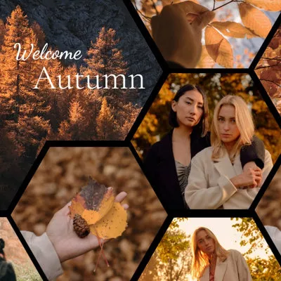 Kreative Herbst Collage