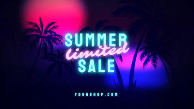 Dark Neon Summer Sale Intro