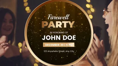 Farewell Party Invitation Golden
