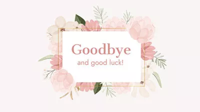 Farewell Pink Flower Video