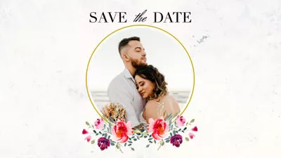 Floral Save the Date Einladung