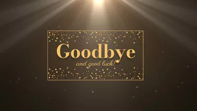 Message Vidéo D'adieu Ambiance Dorée
