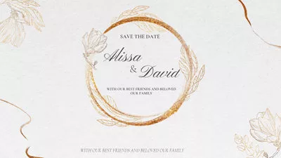 Golden Nature Wedding Save the Date