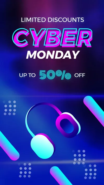Gradient Cyber Monday Sale Ad