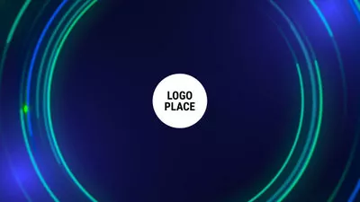Gradient Revolving Circle Logo Intro
