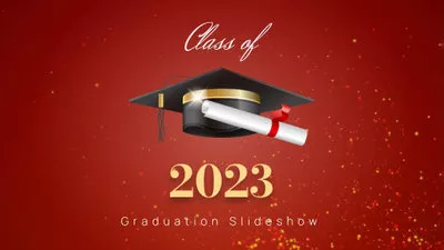 Graduation Slideshow Red