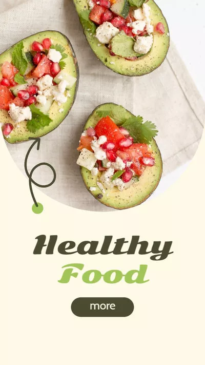 健康食品广告卷轴
