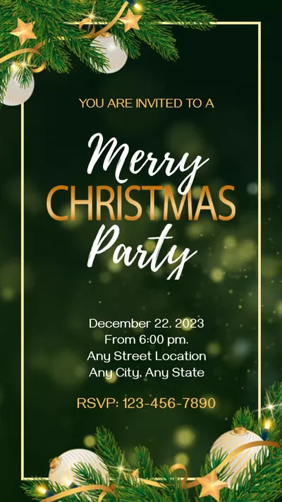 Merry Christmas Party Invitation Instagram