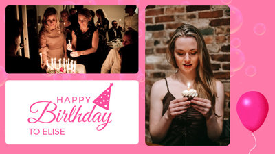 Pink Geburtstags Collage