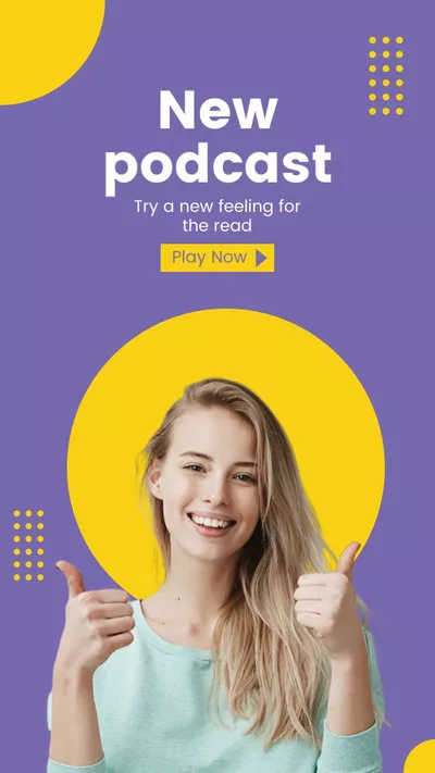 Podcast Trailer Yellow Purple パッケージ