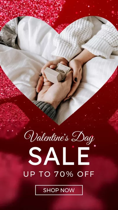 Red Heart Valentines Day Sale