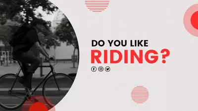 Red Simple Sports Bicycle Facebook Ad