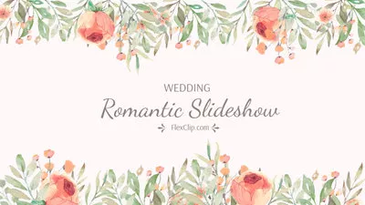 ロマンチックなピンクの結婚式のスライドショー