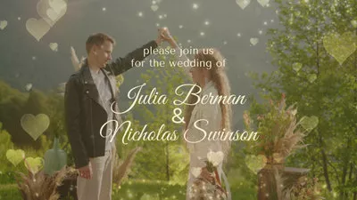 ロマンチックな結婚式の招待状