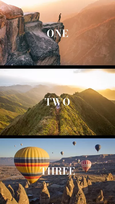 Einfache Reise Collage Social Reels