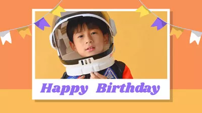 un vídeo de feliz cumpleaños para tus hijos con el creador de vídeos online | FlexClip