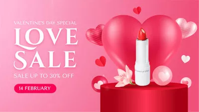 Valentines Day Sale Facebook Video
