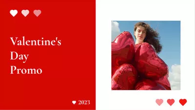 Valentines Day Sales Red Simple