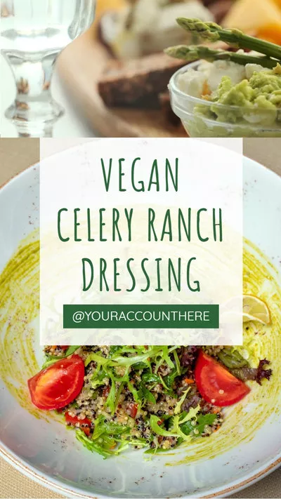 Veganes Sellerie Ranch Dressing Rezept Instagram Rollen