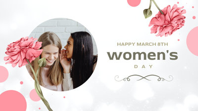 Watercolor Flower Womens Day Greeting
